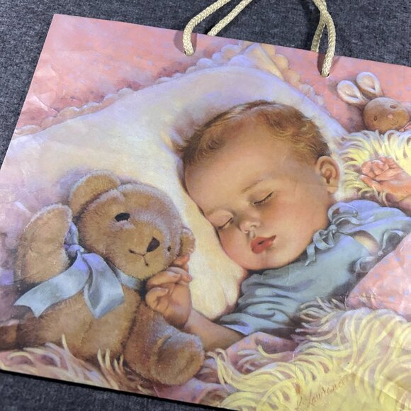 NOS‎ Vintage 90s  American Greetings Gift Bag Baby Pastel Teddy Bear - Picture 6 of 11